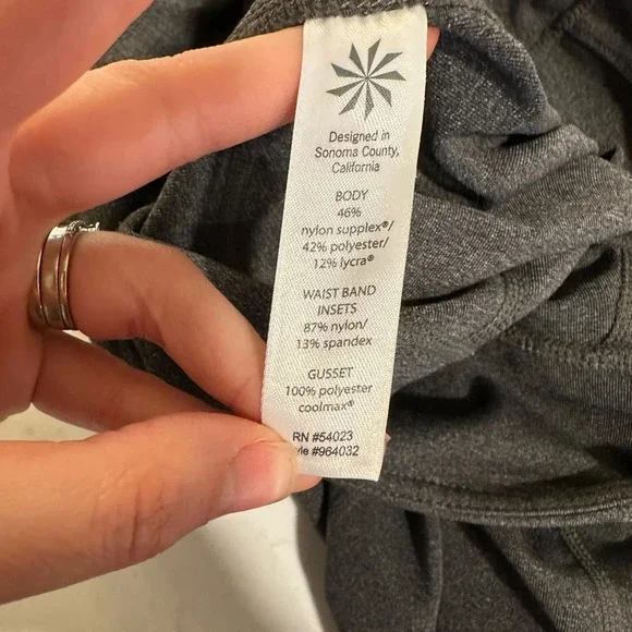 Athleta Womens Small Y2K Kick Booty Straight Leg Crop Legging Gray Capri Yoga - Picture 6 of 6